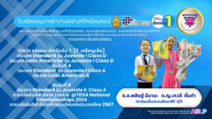 เด็กชายพสิษฐ์ มีมานะ และเด็กหญิงเกวลี ตั๋นคำ นักเรียนชั้นประถมศึกษาปีที่ 3/3