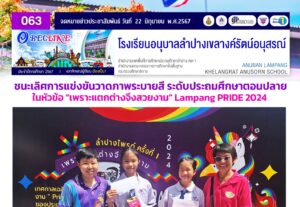 นักเรียนโรงเรียนอนุบาลลำปางเขลางค์รัตน์อนุสรณ์ รับรางวัลชนะเลิศการแข่งขันวาดภาพระบายสี ระดับประถมศึกษาตอนปลาย