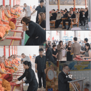 ร่วมพิธีฌาปนกิจ พ่ออุ้ยตั๋น วงศ์อ๊อด บิดาภรรยาของนายสมพร วะเท ประธานคณะกรรมการสถานศึกษาฯ