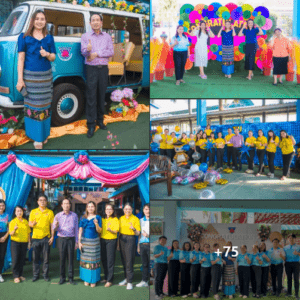 ตรวจเยี่ยมและให้กำลังคณะครูในการเตรียมจัดงาน มอบวุฒิบัตรบัณฑิตน้อย