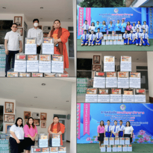 นักเรียนชั้นป.6 โรงเรียนอนุบาลลำปางฯ รับขนมมงคล