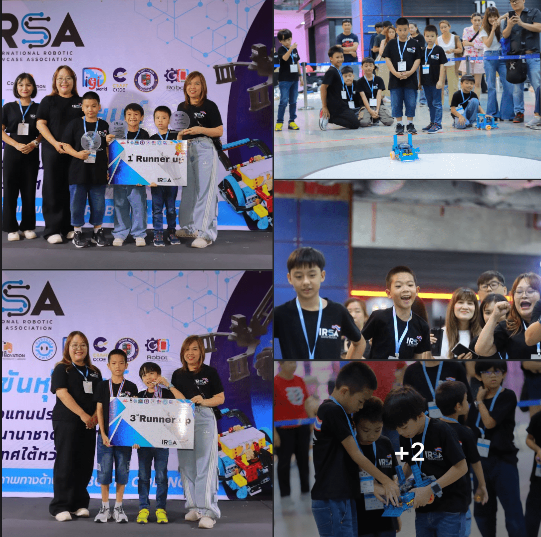 ขอแสดงความชื่นชมและยินดีกับนักเรียนคนเก่ง รางวัลการแข่งขันหุ่นยนต์ #IRSA International Robotic Showcase Association 2025 เมื่อวันที่ 27 เมษายน 2568