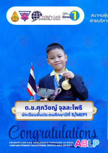 แสดงความยินดีกับนักเรียนคนเก่ง