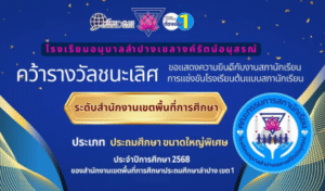 อนุบาลลำปางฯ คว้ารางวัลชนะเลิศ โรงเรียนต้นแบบสภานักเรียน