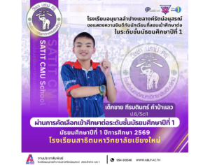 เชิดชูเกียรติคนเก่งอนุบาลลำปางฯ สอบติดรั้วสาธิตมหาวิทยาลัยเชียงใหม่ ประจำปีการศึกษา 2569
